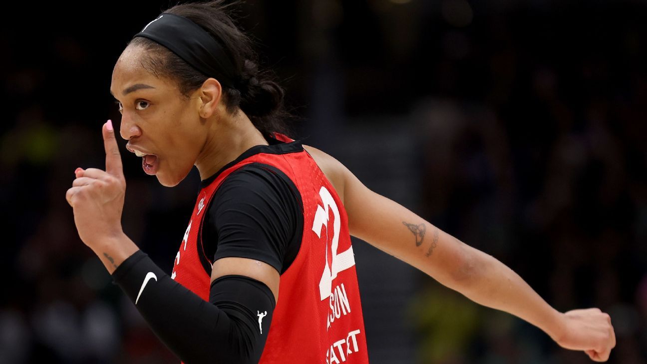 Aces' A'ja Wilson sets WNBA single-season rebounding record