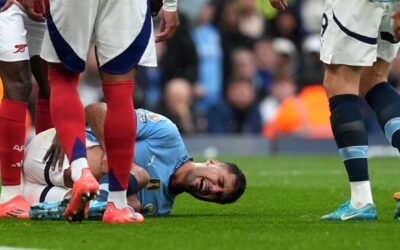 Rodri injury: Man City star in Spain for tests on knee