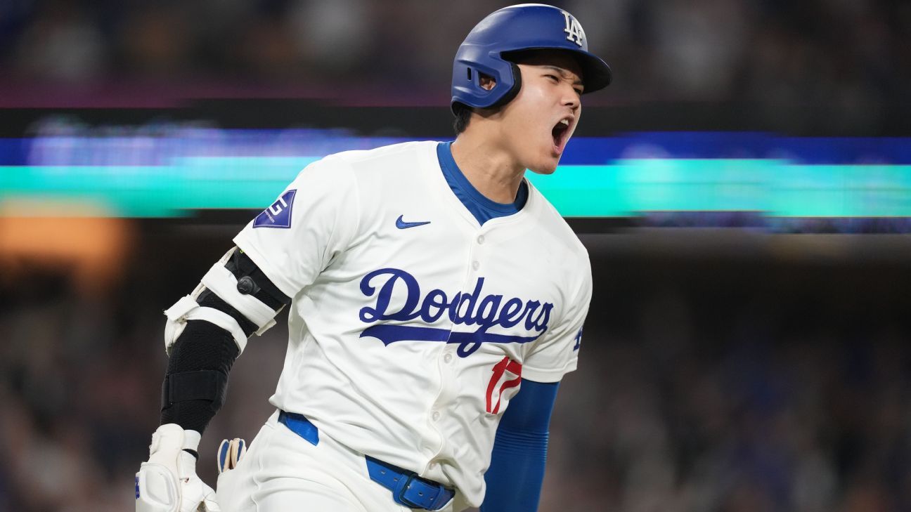 Dodgers' Shohei Ohtani excited, not nervous, for first postseason