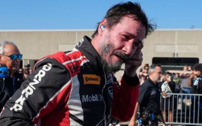 Actor Keanu Reeves spins car, finishes 25th in racing debut