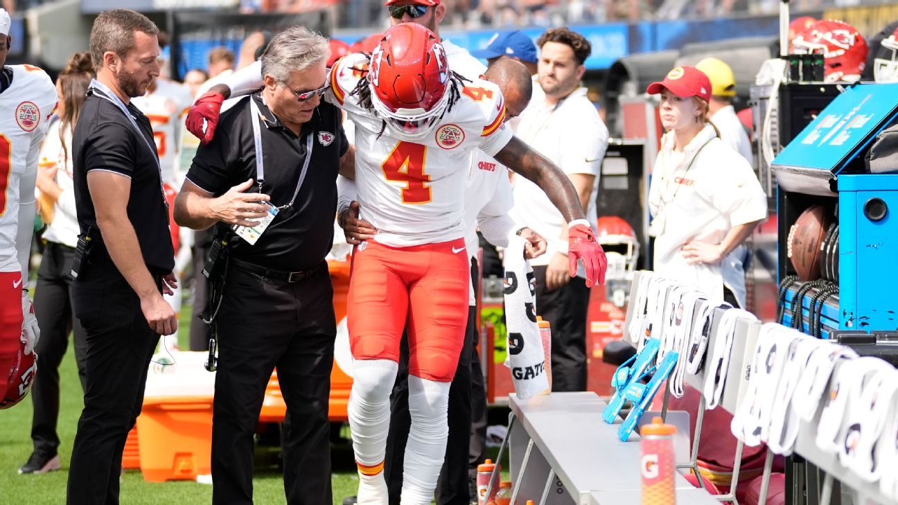 Source - Chiefs more optimistic on severity of WR Rice's injury