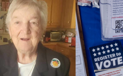 A Georgia woman is casting her vote for the first time at 81