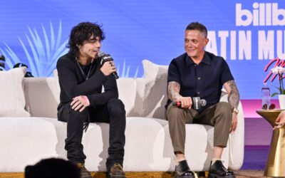 Alejandro Sanz, Son Alex Have Heart-to-Heart Chat at Latin Music Week