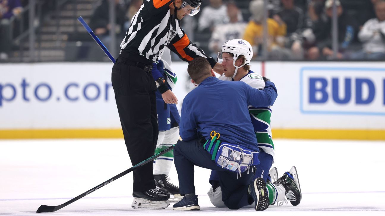 Canucks' Brock Boeser out indefinitely after illegal hit