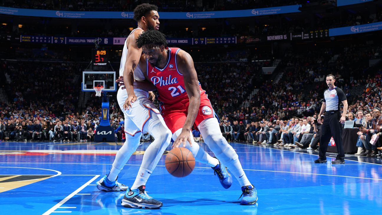 Embiid struggles in season debut as Sixers fall to Knicks