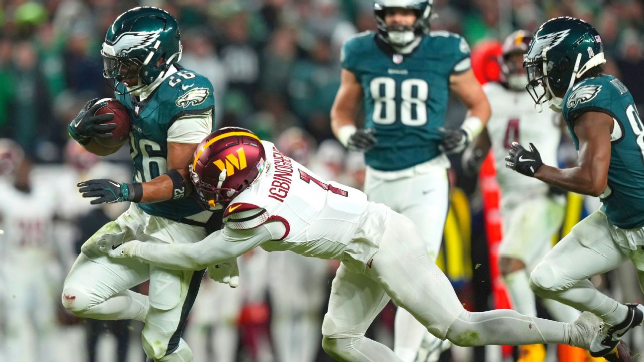 Eagles pull away from Commanders in NFC East showdown