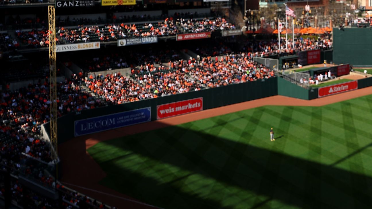 Orioles set to again move left-field wall at Camden Yards