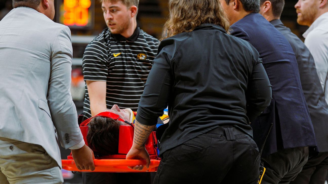 Missouri's Caleb Grill discharged, avoids serious injury