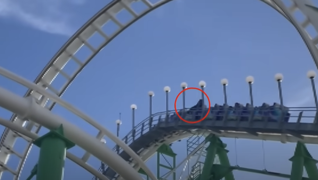 Man Escapes Roller Coaster After Safety Bar Malfunction