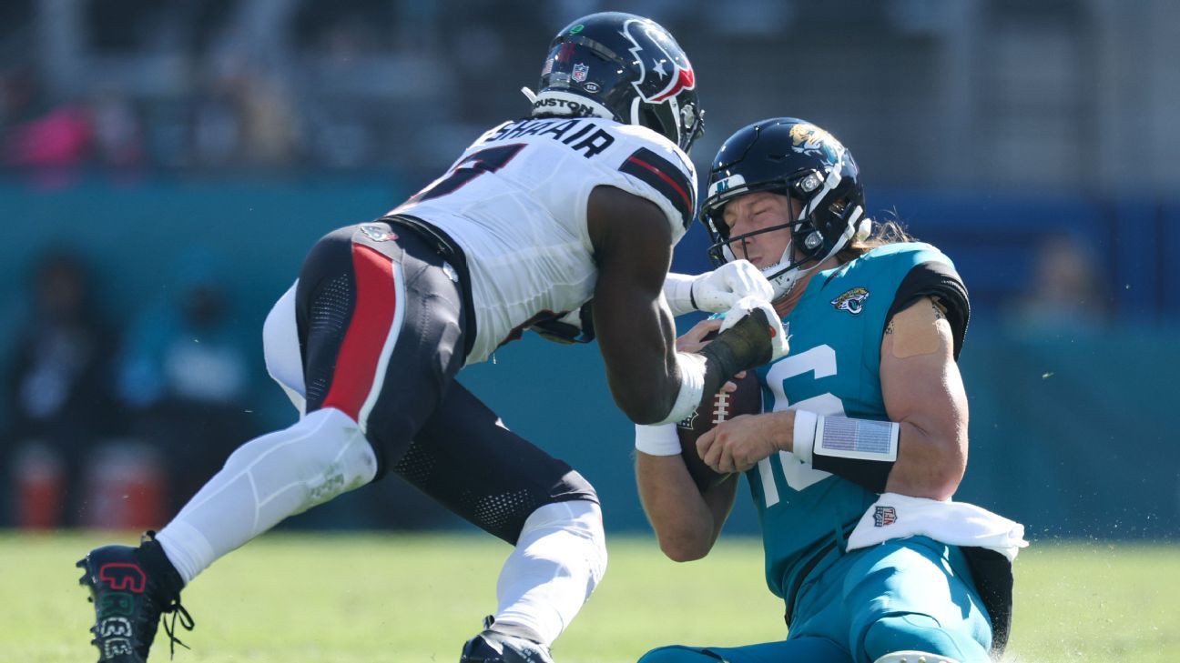 Texans' Azeez Al-Shaair suspended 3 games after Trevor Lawrence hit