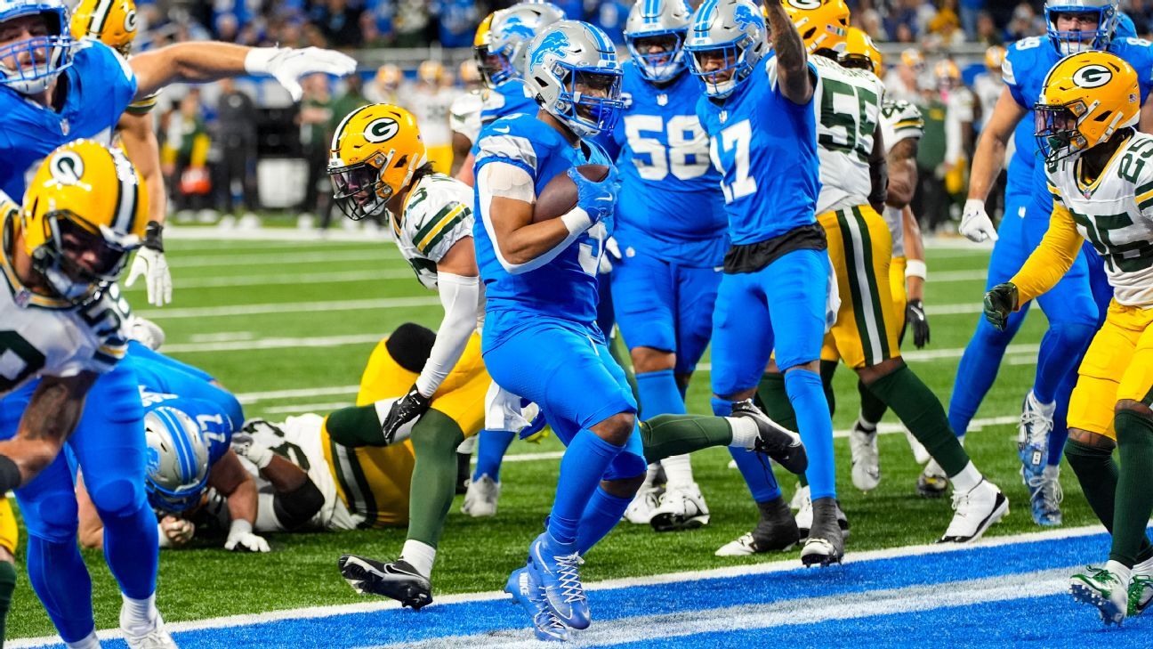 Lions RB David Montgomery scores 3-yard TD vs. Packers