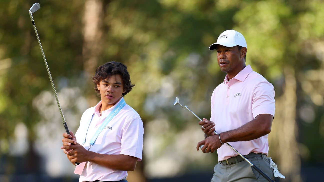 Tiger and Charlie Woods highlights from the PNC Championship