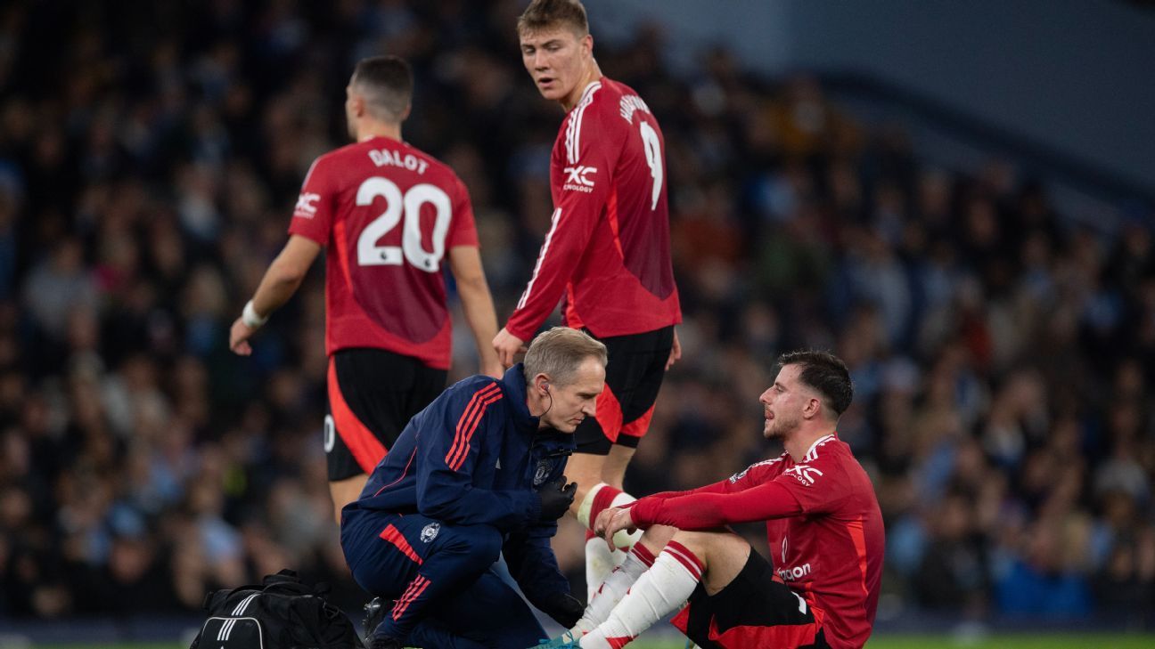 Man United's Mason Mount set for extended injury absence