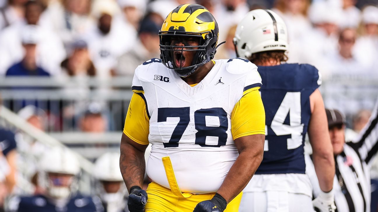 Michigan star defensive lineman Kenneth Grant entering NFL draft