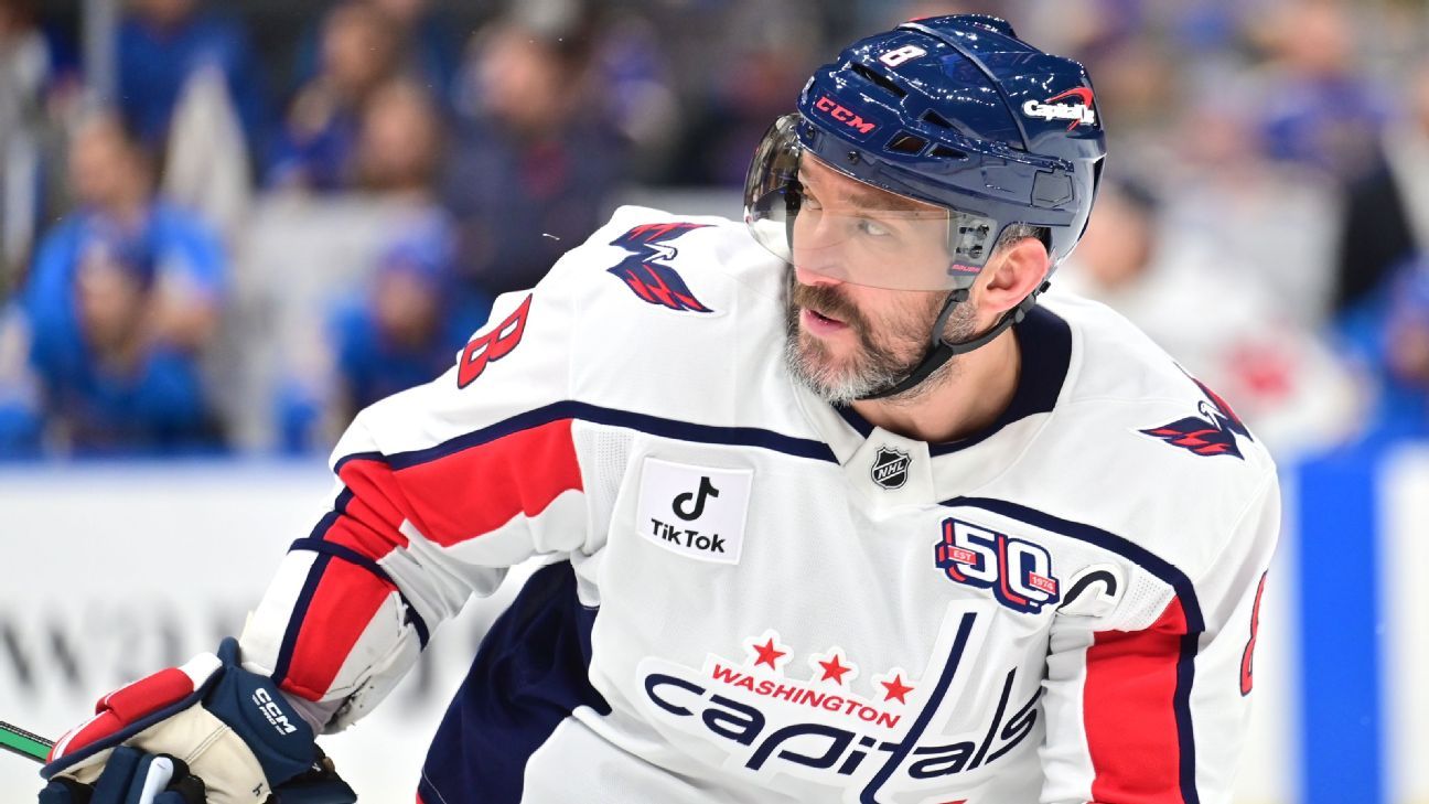 Capitals' Alex Ovechkin practices, could return vs. Maple Leafs