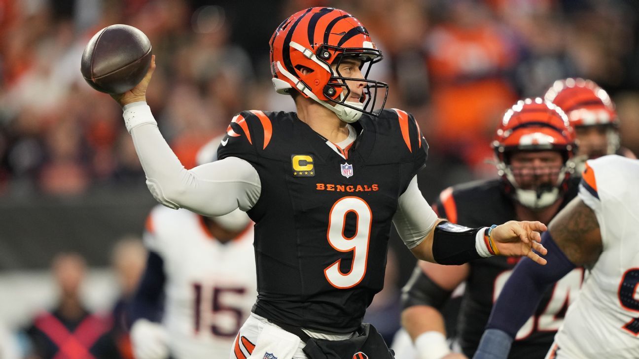 Joe Burrow TD pass to Tee Higgins puts Bengals ahead