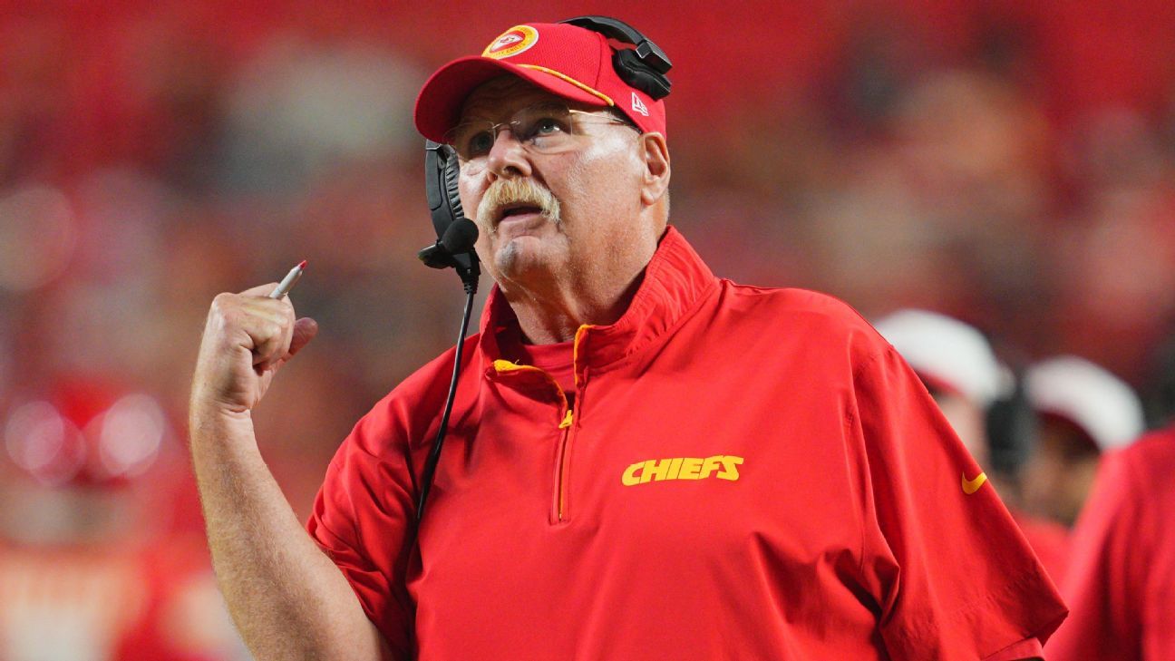 Andy Reid not ready to reveal if Chiefs starters will play Sunday