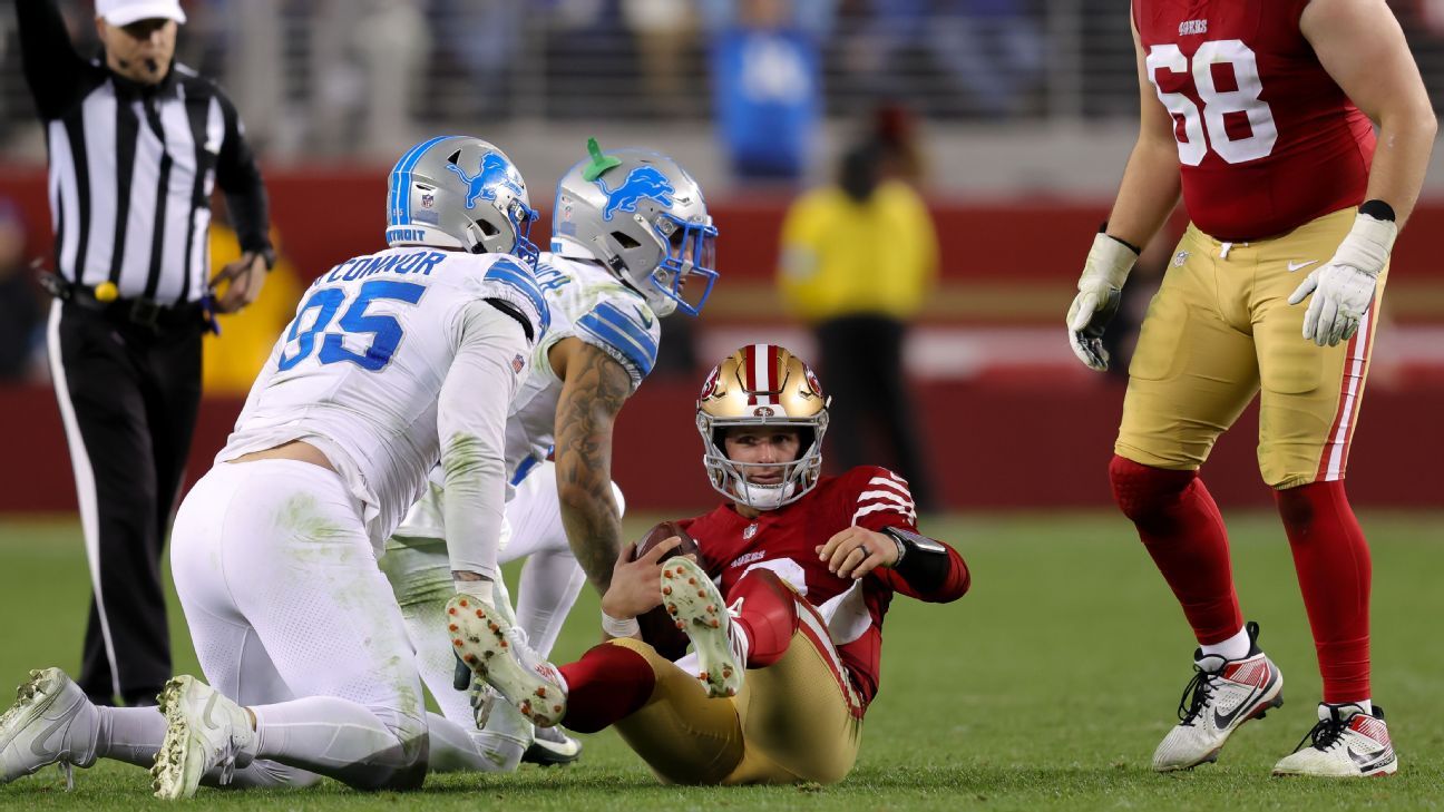 49ers believe Brock Purdy dealing with nerve issue in right elbow