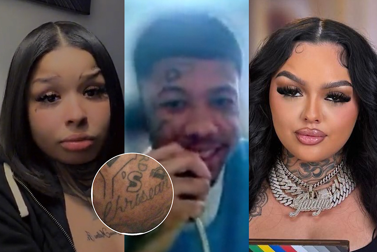 Blue’s Circus: Blueface Tattoos Chrisean Rock’s Name On His Face, She Admits They Exchanged Vows Last Month, Karlissa Saffold Reacts, And Jaidyn Alexis Joins OnlyFans To Make Ends Meet