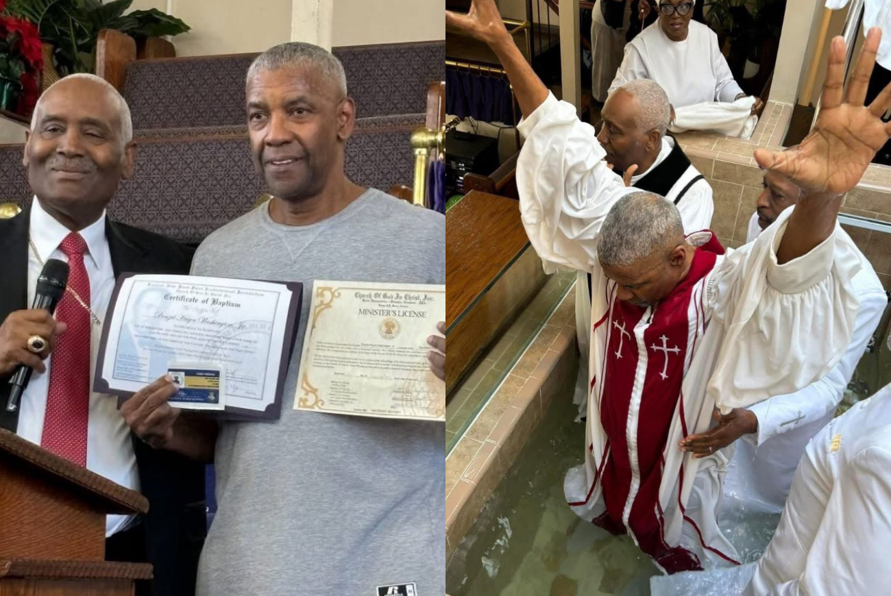 Denzel Washington Gets Baptized And Receives Minister License  • Hollywood Unlocked