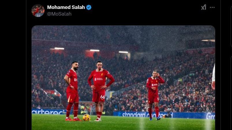 Mohamed Salah posts cryptic snap with Alexander-Arnold, Van Dijk