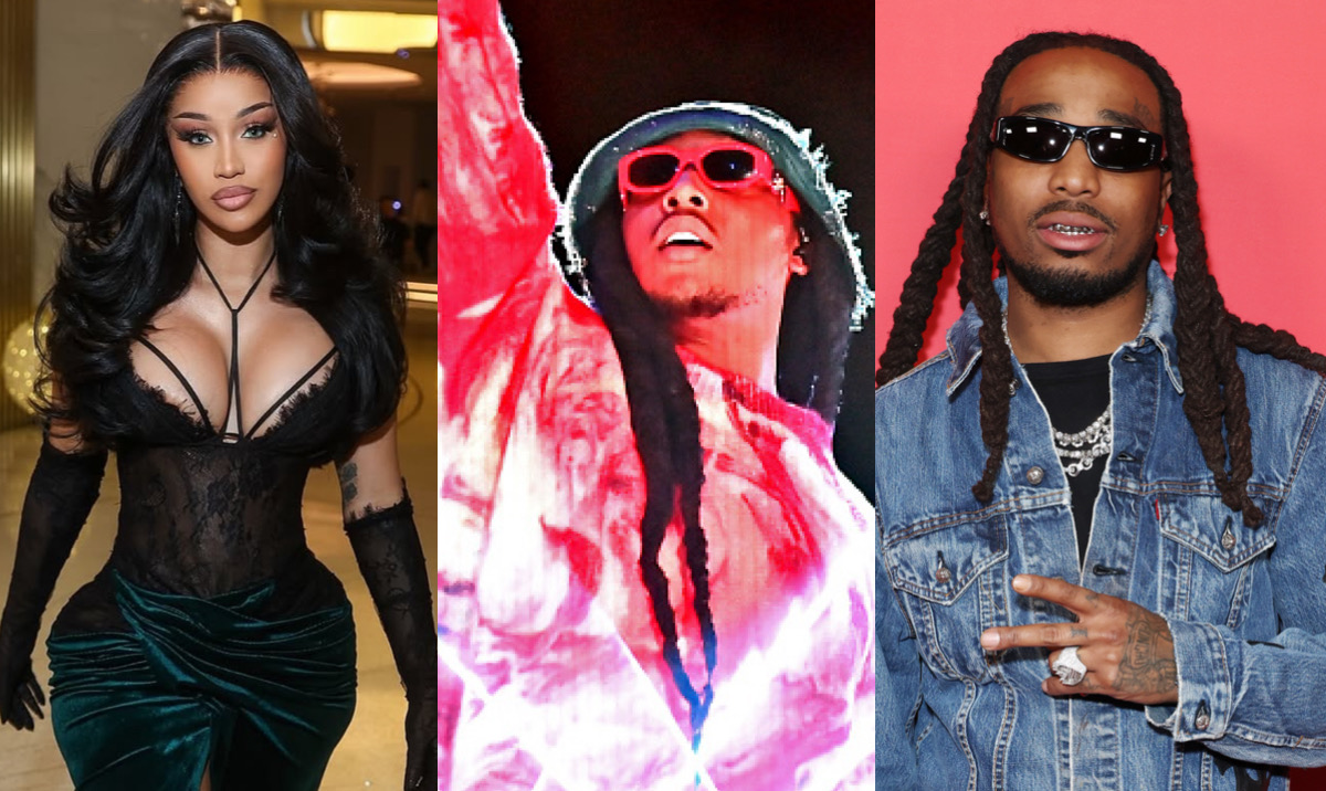 Cardi B And Quavo Give A Toast To Late Rapper Takeoff During NYE Celebration • Hollywood Unlocked