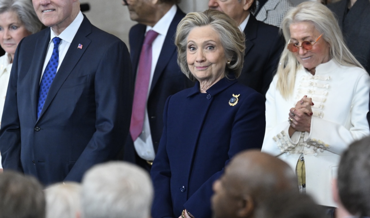 Hillary Clinton Seen Cackling As Donald Trump suggests renaming the Gulf of Mexico during inauguration speech + more online reactions