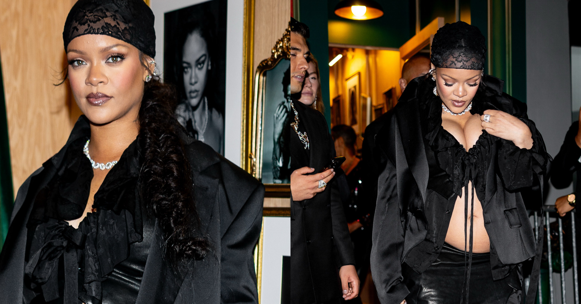 Pregnant Rihanna Slays With Her Baby Bump In Met Gala Afterparty Fit • Hollywood Unlocked