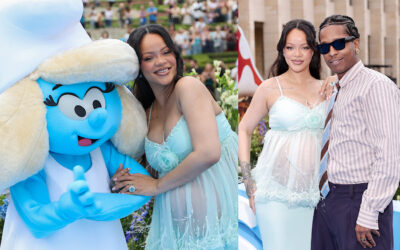 Rihanna And A$AP Rocky Hit Blue Carpet At 'Smurfs' Global Premiere In Brussels