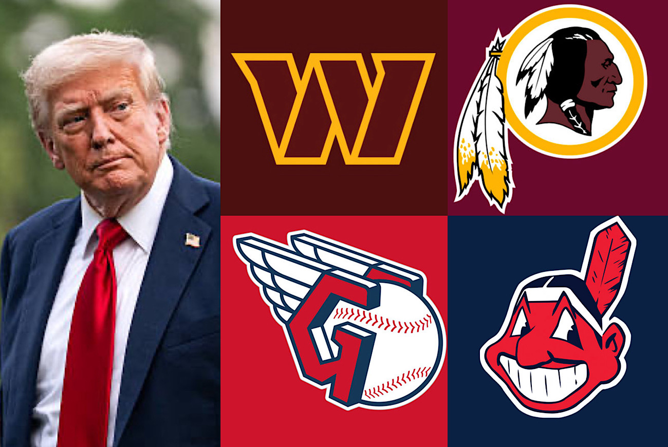 President Donald Trump Demands Sports Teams 'Immediately' Make Names Racist Again — Tells 'Washington Whatevers' To Switch Back To 'Redskins' From 'Commanders,' And 'Cleveland Guardians' To Revert Back To 'Indians'